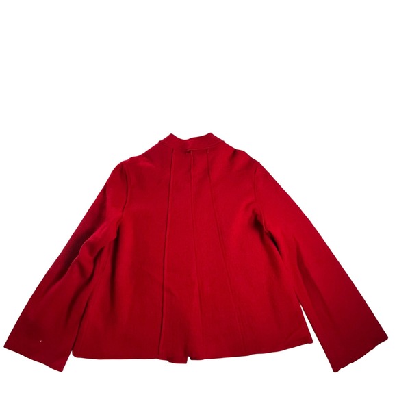 Coldwater Creek Red Wool Blend Stand Collar Jacket L Classic - Picture 2 of 14